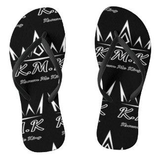Black K.M.K. Pair of Flip Flops