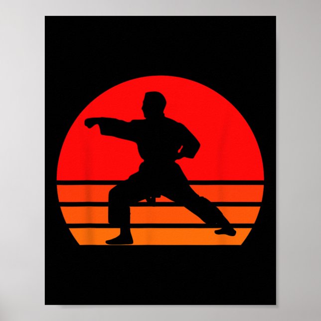 Black Karate Shirt1  Poster (Front)