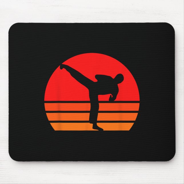 Black Karate Shirt  Mouse Mat (Front)