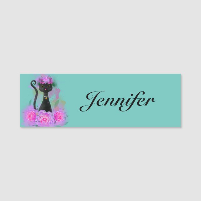 Black Kat Name Tag (Front)