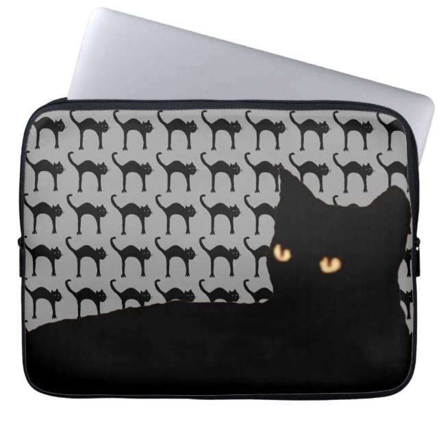 black katzen laptop sleeve (Front)