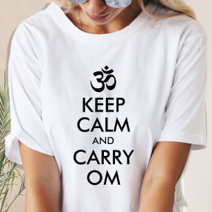 Black Keep Calm and Carry Om T-Shirt