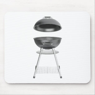 Black kettle barbecue with lid mouse mat
