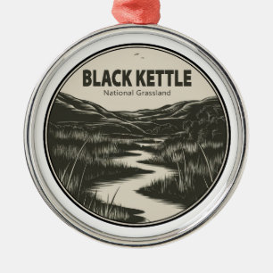 Black Kettle National Grassland Stream Metal Tree Decoration