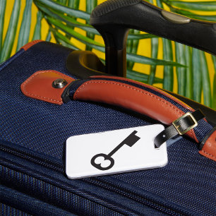 Black Key  Luggage Tag