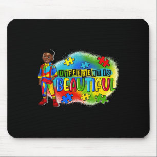 Black Kid Autism Different Is Beautiful Autism Awa Mouse Mat