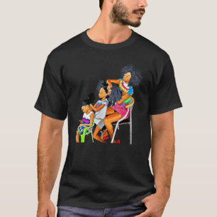 Black Kids Girl Love Your Natural Hair Afro Women T-Shirt