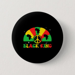 Black King African American Juneteenth 1865 Black 6 Cm Round Badge