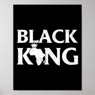 Black King African Map Black Pride Melanin Kids Me Poster