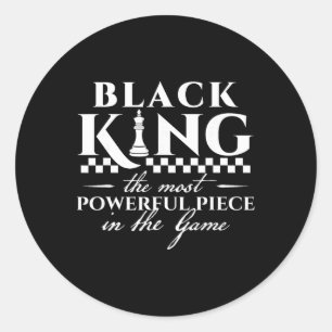 Black King - Black History And African Roots Afro Classic Round Sticker