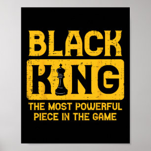 Black King Chess Black Pride History Bhm African M Poster
