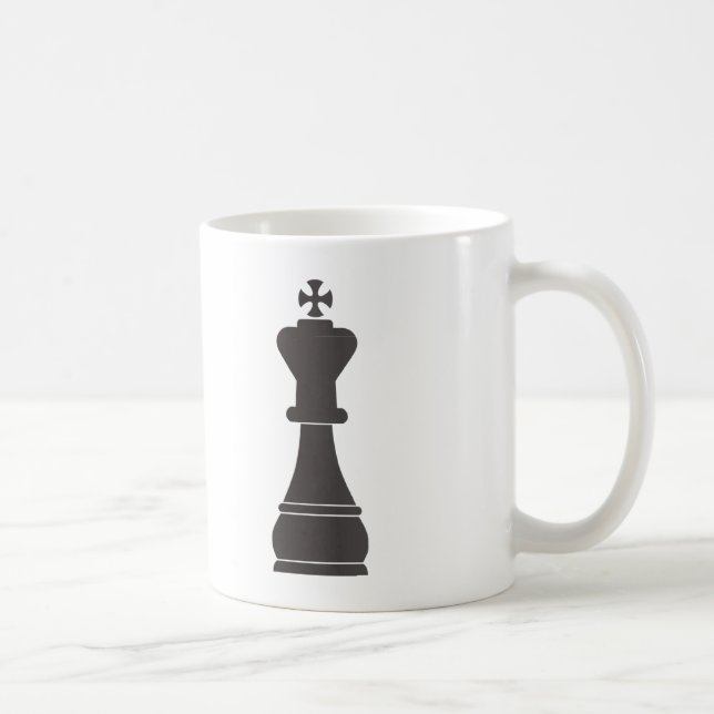Black king chess piece coffee mug (Right)