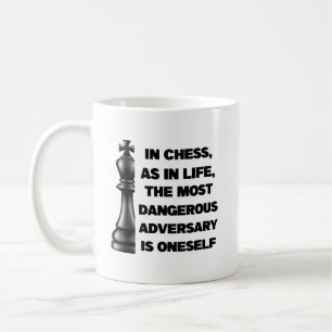 Black King Chess Piece Wisdom Power Strategy Coffee Mug