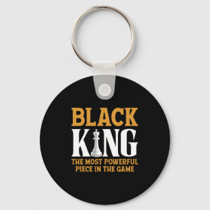 Black King Chess Player Chess Board Chess History Key Ring
