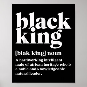 Black King Definition African Black Pride Melanin  Poster