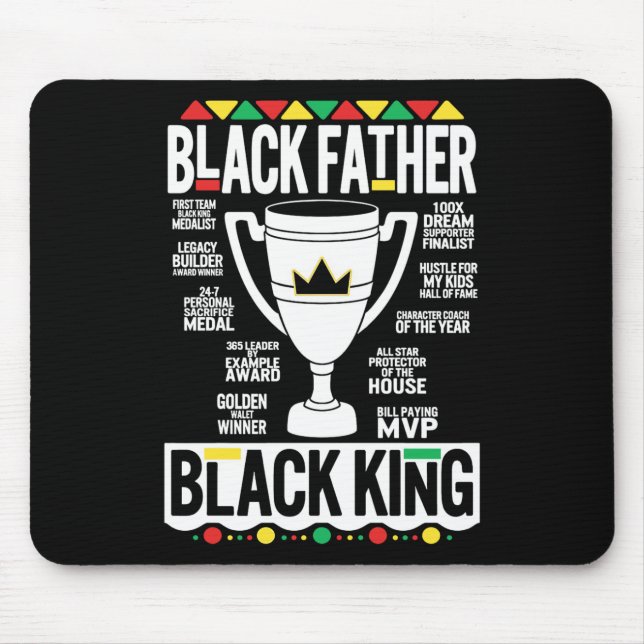 Black King Father Mouse Mat (Front)