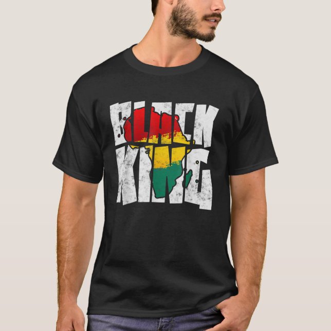 Black King for Boys Black History Month African Am T-Shirt (Front)
