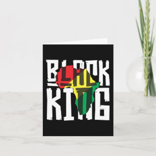 Black King For Boys Men History Month Africa Triba Card