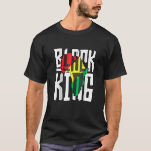 Black King For Boys Men History Month Africa Triba T-Shirt