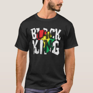 Black King For Boys Men History Month Africa Triba T-Shirt