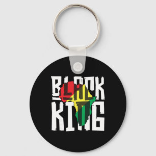 Black King For Boys Men History Month Africa Tril Key Ring