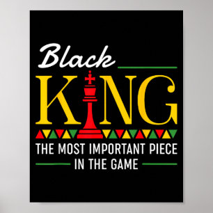 Black King Important Piece For Proud African Afro Poster