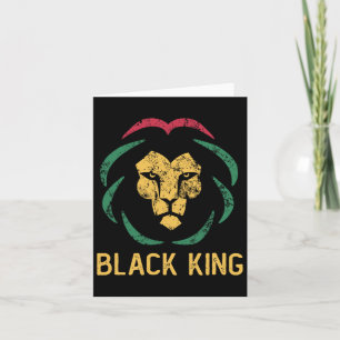 Black King Lion Black History Month Men And Junete Card