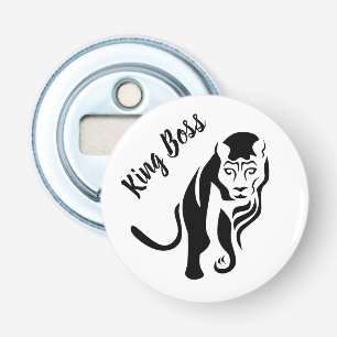 Black King Lion Leo Bottle Opener