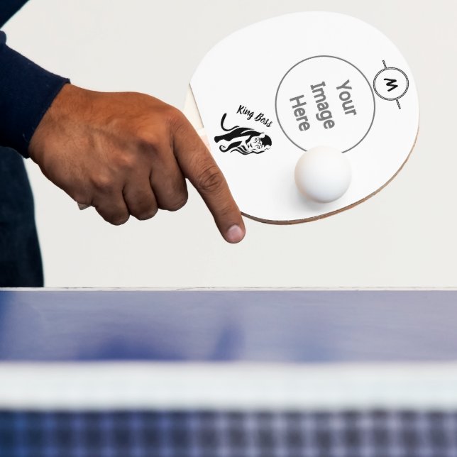 Black King Lion Leo Ping Pong Paddle (Insitu)