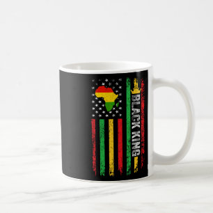 Black King Melanin African American Flag Black His Coffee Mug