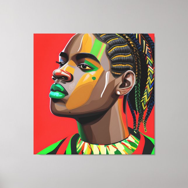 Black King Melanin Man Bruh Men Son Boy Prince Canvas Print (Front)