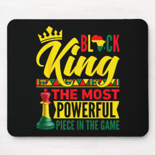 Black King Most Powerful Piece In Game Black Histo Mouse Mat