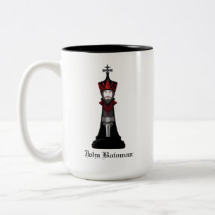 Black King / Personalised name Two-Tone Coffee Mug
