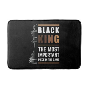 Black King The Most Important Piece In The Game 1 Bath Mat
