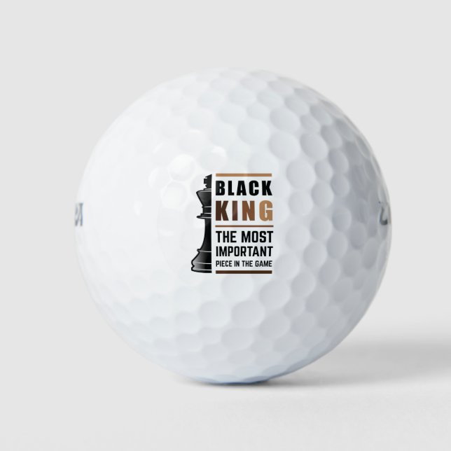 Black King The Most Important Piece In The Game 2 Golf Balls (Front)