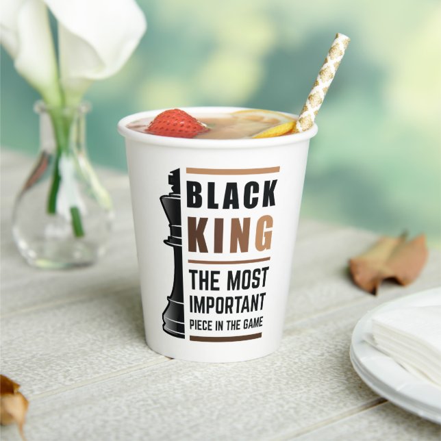 Black King The Most Important Piece In The Game 2 Paper Cups (Insitu)