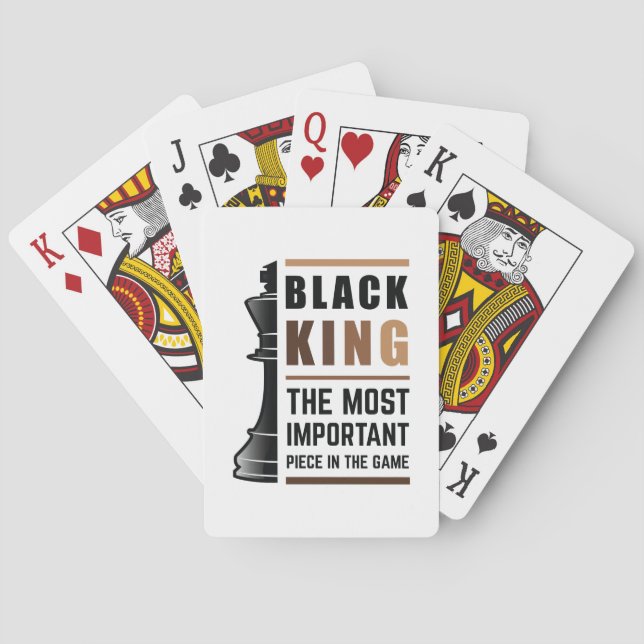 Black King The Most Important Piece In The Game 2 Playing Cards (Back)