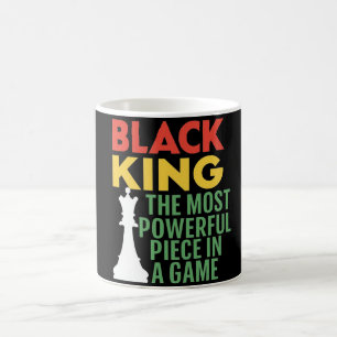 "Black King: The Most Powerful Piece Coffee Mug