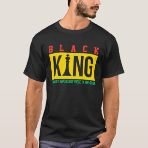 Black King The Most Powerful Piece In The Game Dad T-Shirt
