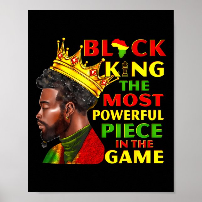 Black King The Most Powerful Piece Juneteenth Afri Poster (Front)