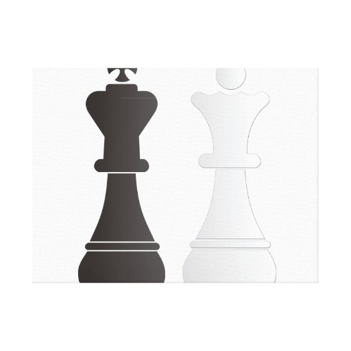 Black king white queen chess pieces | Zazzle