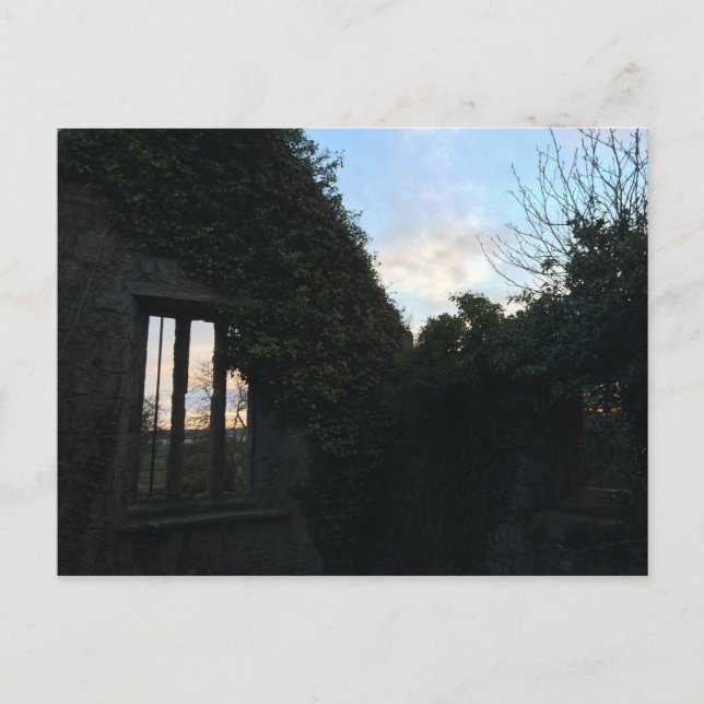 Black Kirk Sunset Windows: Outlander Film Location Postcard (Front)