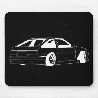 Black KIS Levin AE86 Mouse Mat
