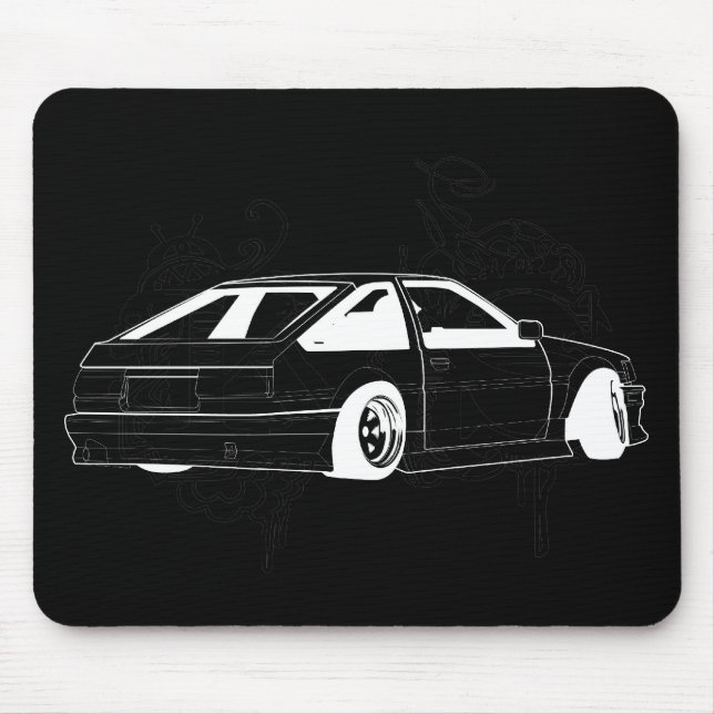 Black KIS Levin AE86 Mouse Mat (Front)