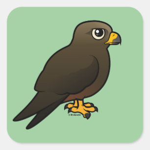 Black Kite Square Sticker