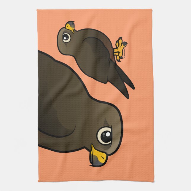 Black Kite Tea Towel (Vertical)