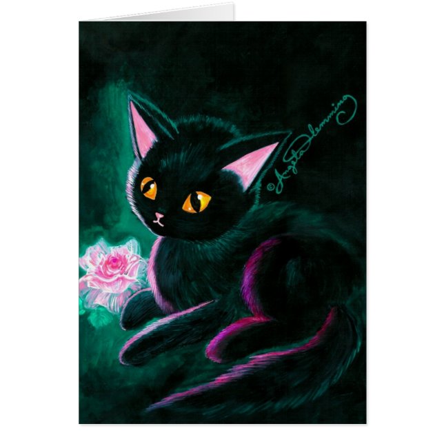 Black Kitten Art Cards (Front)