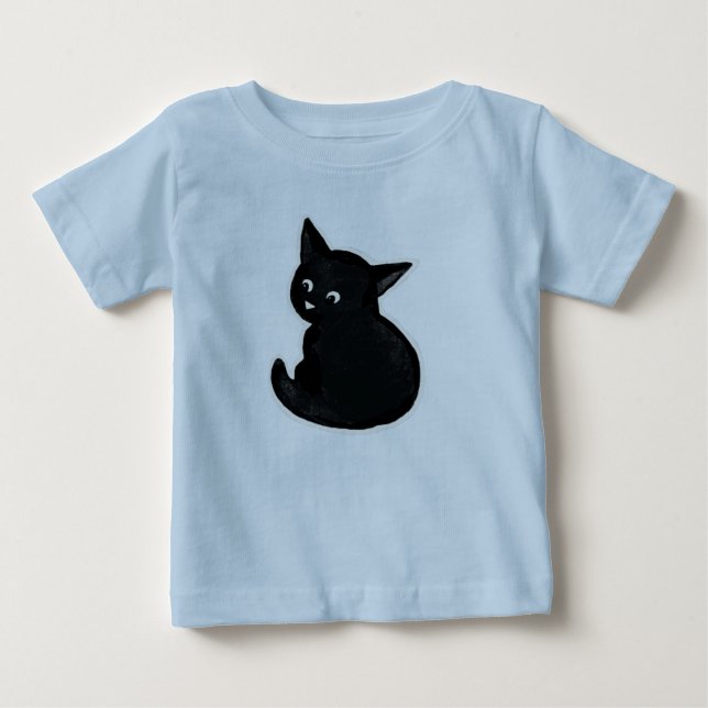 Black kitten baby T-Shirt (Front)
