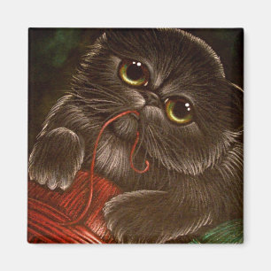 BLACK KITTEN CAT HOLIDAY Magnet