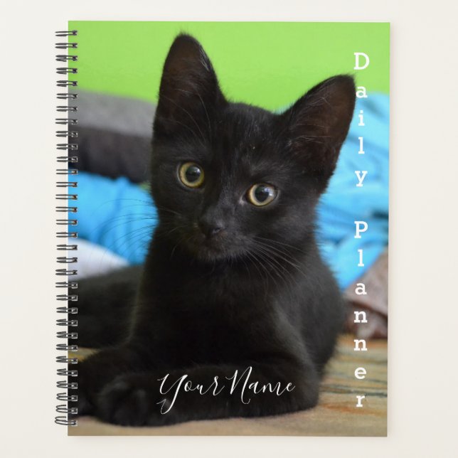 Black Kitten - Daily Planner- HAMbWG Planner (Front)